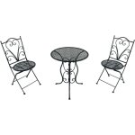 Eloise table et chaise bistrot, 2 chaises 1 table, ensemble bistro ext�rieur imprim� gris - salon de ...