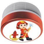 Elro fs8110 enfants d�tecteur de fum�e - pompier design - sp�cialement pour la p�pini�re - avec 10 ans ...