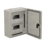Em distribution - armoire lectrique 18 modules 330x250x130mm tanche ip65 - porte pleine - avec rail ...
