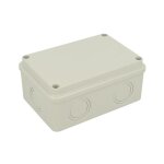 Em distribution - boite de d�rivation industrielle �tanche ip54 80x120x50mm, abs, 6 entr�es pr� - d�coup�es ...