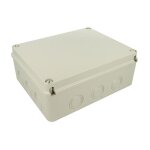 Em distribution - boite de drivation industrielle tanche ip67 250x200x90mm, abs, 12 entres pr - dcoupes ...