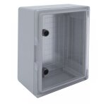 Em distribution - coffret �lectrique abs 400x300x195 �tanche ip65 - porte transparente - avec plaque ...