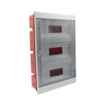 Em distribution - coffret lectrique encastrable pour maonnerie 470x310x90mm ip40 - 3 range de 12 modules ...