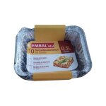 Embal'alu - barquette alu profonde 0. 5l x10
