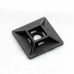 Embases adhesive pour attache de cable , 19mm x 19 mm, noir, serre - c�bles auto adh�sif, support de ...