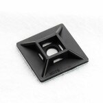 Embases adhesive pour attache de cable , 19mm x 19 mm, noir, serre - c�bles auto adh�sif, support de ...