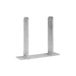 Embase pied de poteau en tt zingu�e � visser - 160 x 200 x 50 x 5, 0 mm