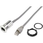 Embase rj45 femelle, longueur de cble 1. 50 m tru components rj45 - 03 embase femelle, mle, droit argent ...
