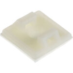Embase pour serre - c�bles autoadh�sive 19mm x 19 mm, � fixation 4. 4mm ( prix pour sachet de 100 )