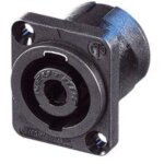 - embase speakon, 4 points m�le, noir, type d