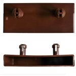 Embout de latte 60mm marron t�te d�cal� attaches plastique renforc� sommier lit canap� clic clac bz fixation ...