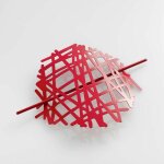 Embrasse de rideau broche 'pharos' 17cm rouge