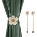 Embrasses � rideaux magn�tique avec boucles, [lot de 2] embrasse rideau large aimant�e de tressage en ...