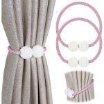 Embrasses de rideaux magn�tiques pour d�coration de fen�tre (lot de 2) ? clips de corde tress�e draperie ...