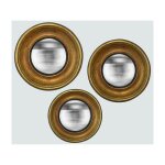 Emde - lot de 3 miroirs ronds convexes dor�s 16, 19, 23cm