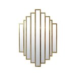 Emde - miroir art d�co m�tal dor� 51x80cm