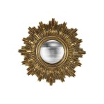 Miroir soleil convexe dor� 24cm