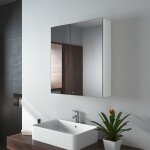 Emke - armoire miroir de salle de bain 60x65x14, 5cm, armoire miroir de salle de bain avec miroir double ... Emke - armoire miroir de salle de bain 60x65x14, 5cm, armoire miroir de salle de bain avec miroir double ...