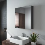 Emke - armoire miroir de salle de bain 60x65x14, 5cm, armoire miroir de salle de bain avec miroir double ... Emke - armoire miroir de salle de bain 60x65x14, 5cm, armoire miroir de salle de bain avec miroir double ...
