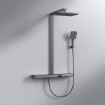 Emke colonne de douche theramostat 38c verrouillage de scurit douche de pluie avec mitigeur, bec cascade, ...