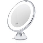 Emke miroir cosmtique led 5x grossissant, ventouse puissante, blanc