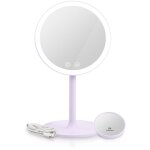 Emke miroir de maquillage �clair�, grossissement 1x / 3x, 3 modes de lumi�re, tactile, socle r�glable, ...