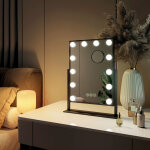 Emke miroir de maquillage hollywood miroir grossissant 7x avec ampoules led interrupteur tactile 3 couleurs ...