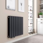 Emke - radiateur eau chaude en acier mural anthracite 63x62cm 826w double couche Emke - radiateur eau chaude en acier mural anthracite 63x62cm 826w double couche