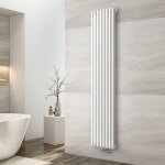 Emke - radiateur eau chaude en acier, radiateur � eau chaude mural, tube en forme de d, blanc 1800x348mm ...