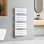 Sche - serviettes  eau chaude panneau plat, sche - serviettes connexion latrale pour, blanc 1041x500mm ...