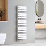 Emke - sche - serviettes  eau chaude panneau plat, sche - serviettes connexion latrale pour, blanc ...