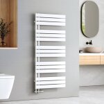 Sche - serviettes  eau chaude panneau plat, sche - serviettes connexion latrale pour, blanc 1320x600mm ...