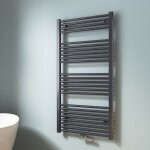 Emke - s�che - serviette eau chaude, radiateur s�che - serviettes raccordement central anthracite 120x60cm ...