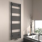 Emke - s�che - serviette eau chaude, radiateur s�che - serviettes raccordement central anthracite 160x50cm ...