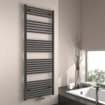 S�che - serviette eau chaude, radiateur s�che - serviettes raccordement central anthracite 160x60cm 761 ...