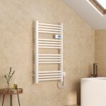 Emke sche - serviette lectrique aluminium commande tactile temprature rglable - 960 x 540 mm blanc ...