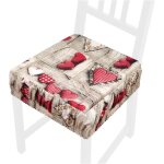 Emmevi mv s. p. a. - coussin pour chaise en coton amovible lavable bande lastique housse de chaise shabby ...
