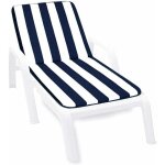 Emmevi mv s. p. a. - coussin de transat pliant douce housse de place chaise longue motif rayé - bleu Emmevi mv s. p. a. - coussin de transat pliant douce housse de place chaise longue motif rayé - bleu