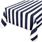 Emmevi mv s. p. a. - nappe de jardin en coton brod� � rayures piscine cuisine bleu - 135x135 cm