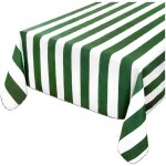 Emmevi mv s. p. a. - nappe de jardin en coton brod� � rayures piscine cuisine vert - 135x180 cm