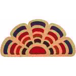 Paillasson noix de coco demi lune 40x80 cm dos antidrapant entre - c