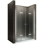 Saniverre - emmy porte de douche pliante pivotante h 185 cm largeur r�glable 136 � 140 cm verre opaque ...