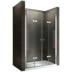 Saniverre - emmy porte de douche pliante pivotante h 195 cm largeur r�glable 76 � 80 cm verre semi - ...