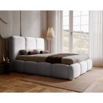 Merkad lit coffre 180x200 cm, lit adulte avec rangement - gris clair (magic velvet 2218) Merkad lit coffre 180x200 cm, lit adulte avec rangement - gris clair (magic velvet 2218)