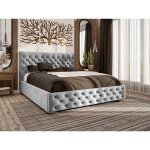Emporius - lit double 180x200 avec tiroir de lit monaco - lit design chesterfield - gris (monolith 84) ... Emporius - lit double 180x200 avec tiroir de lit monaco - lit design chesterfield - gris (monolith 84) ...