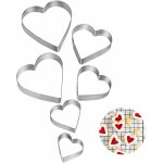 Emporte piece biscuit coeur, lot 6 emporte piece, cookie cutter heart, emporte - pi�ces en acier inoxydable, ...
