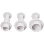 Emporte - pi�ces � poussoir - rond - 3 pcs - plastique - compatible lave - vaisselle