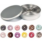 Emporte piece rond cercle, 12 pcs patisserie emporte pices en acier inoxydable moules  anneaux de cuisson ...