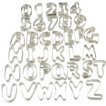 Emporte - pice, set de 36, lettres et chiffres, pour biscuits, anniversaires, nol, acier inoxydable, ...