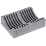 Emuca - kit de rangement pour assiettes, 13 assiettes maximum, plastique, gris
